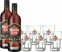 Havana Club 7 Jahre 2x 0,7 Liter Mit 6 Gläsern