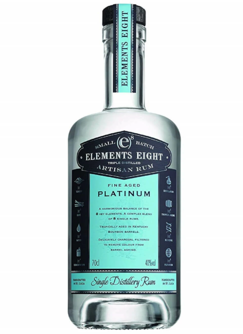 Elements 8 Eight Platinum Rum 0,7 Liter 4 Elements 8 Eight Platinum Rum 0,7 Liter – Bild 2
