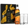 Johnnie Walker Whisky Black Label 12 Jahre 0,7 Liter Mit Glas -Double Wine Verkaufe Johnnie Walker Black GP Glas ausgepackt