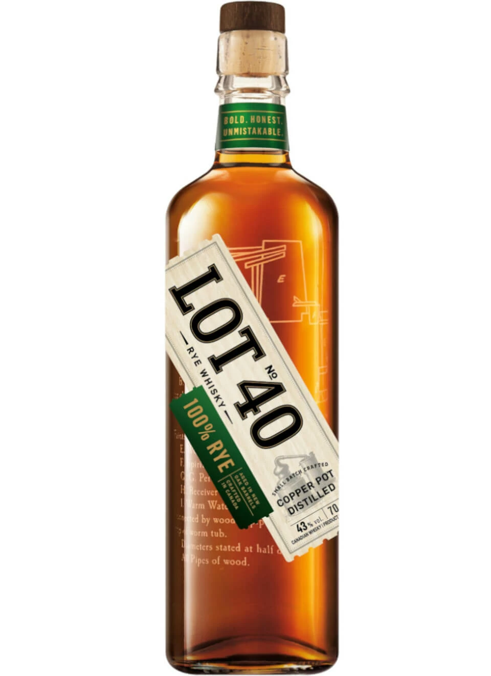 Lot No.40 Rye Whisky 0,7 Liter 4 Lot No.40 Rye Whisky 0,7 Liter – Bild 2