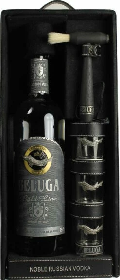 Beluga Vodka Gold 0,7 Liter Mit 3 Silbernen Shots
