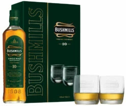 Bushmills 10 Jahre 0,7 Liter In Geschenkpackung Mit 2 Gläsern
