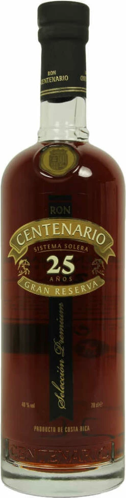 Centenario Rum 25 Jahre Solera Gran Reserva 0,7 Liter
