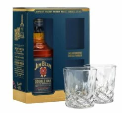 Jim Beam Double Oak 0,7 Liter Mit 2 Gläsern