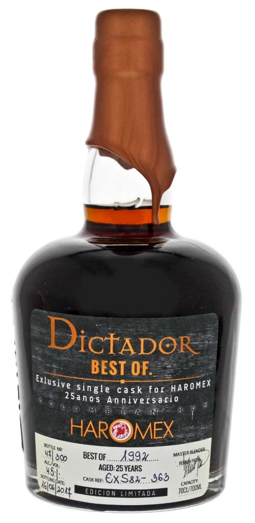 Dictador Rum 25 Jahre Best Of 1992 0,7l 3 Dictador Rum 25 Jahre Best Of 1992 0,7l