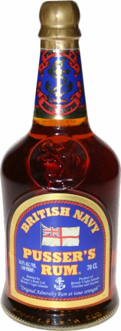 Pusser's British Navy Rum Black Label Gunpowder Proof 0,7 Liter