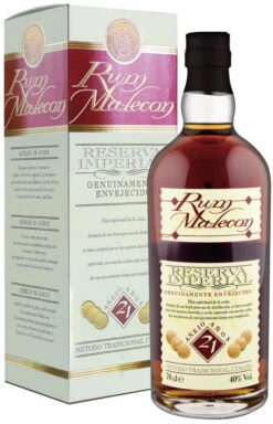 Ron Malecon 21 Jahre 0,7 Liter In Geschenkverpackung