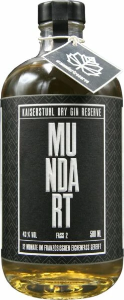 Mundart Kaiserstuhl Dry Gin Reserve 0,5 Liter