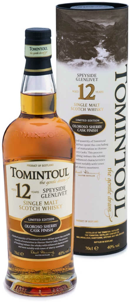 Tomintoul Whisky 12 Jahre Oloroso Sherry Finish 0,7l 3 Tomintoul Whisky 12 Jahre Oloroso Sherry Finish 0,7l