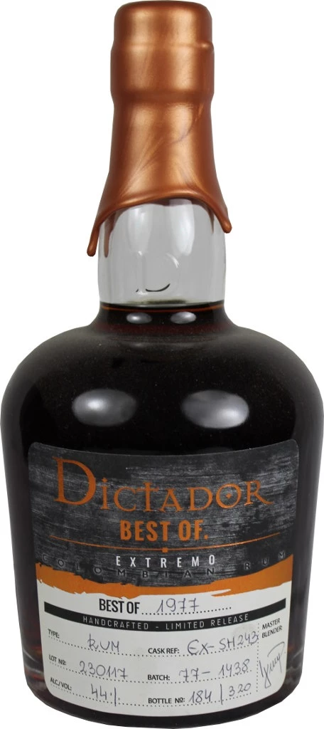 Dictador Rum Extremo Best Of 1977 0,7l 3 Dictador Rum Extremo Best Of 1977 0,7l
